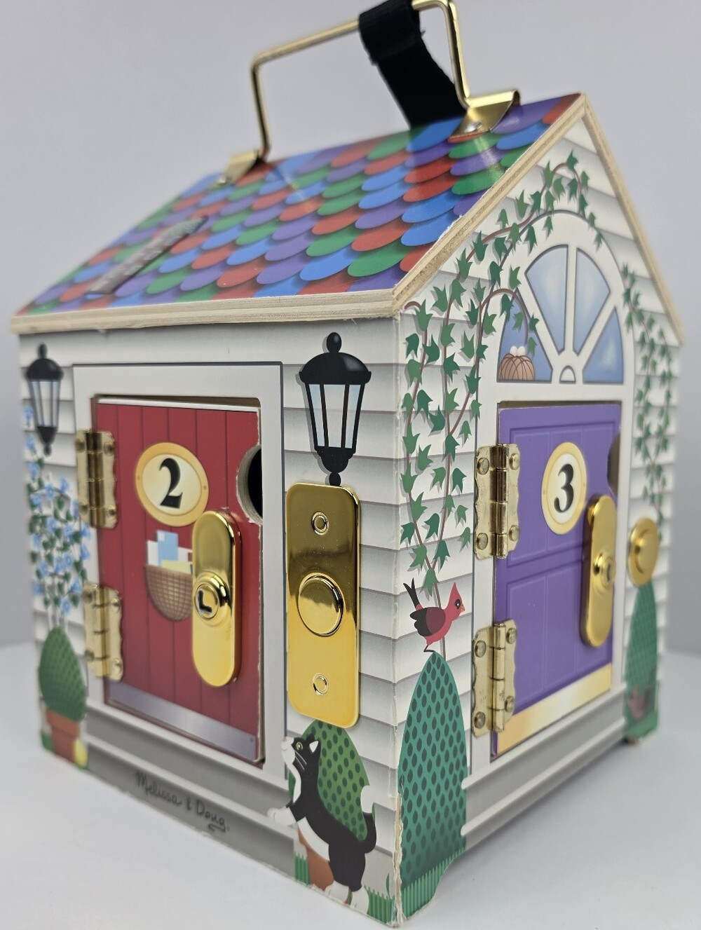 Kids Lock & Key Activity House Toy with 4 Doors - Picture 3 of 8